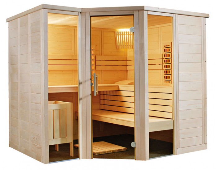 Sauna combiné traditionnel et infrarouge