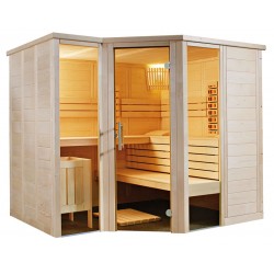 Sauna combiné traditionnel et infrarouge