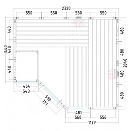 Plan sauna combiné IR