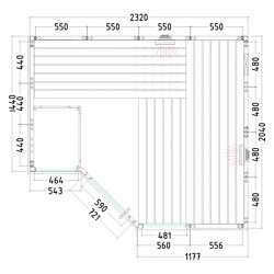 Plan sauna combiné IR