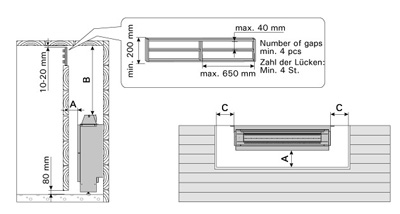 Poele sauna sous banquette